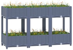 vidaXL Canteiro elevado 120x40x71 cm polipropileno