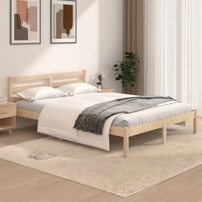 810400 vidaXL Estrutura de cama pequena casal 120x190 cm pinho maciço