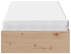 Sofá-cama com colchão 90x190 cm madeira de pinho maciça