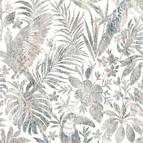 426239 DUTCH WALLCOVERINGS Papel de parede folhas e tucano bege
