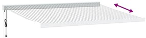 Toldo retrátil 4,5x3 m tecido e alumínio antracite e branco