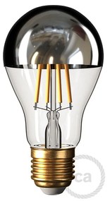 Silver half sphere Drop A60 LED light bulb 7W E27 2700K Dimmable