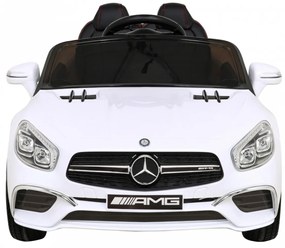 Carro elétrico para Crianças 12V Mercedes Benz AMG SL65 S Rodas de EVA, Assento de couro Branco