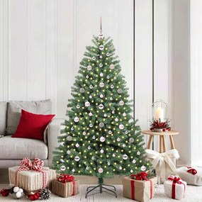 vidaXL Árvore de Natal Articulada Artificial Verde 180 cm PVC e Metal
