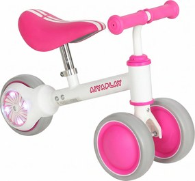 AIYAPLAY Bicicleta sem Pedais Rosa com Assento Ajustável e Rodas Traseiras com Luzes para Meninos e Meninas de 1 a 2 Anos | Aosom Portugal