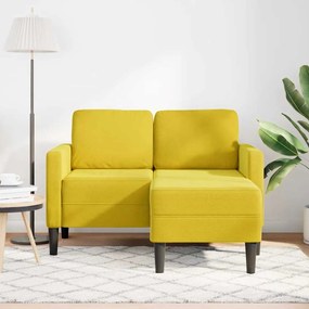 Sofá 2 lugares com Chaise em L 125 cm veludo amarela