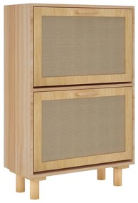 Sapateira 52x25x80cm derivados de madeira/vime natural castanho