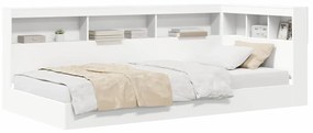 Cama em Estante Branca 90 x 190 cm Madeira Estruturada