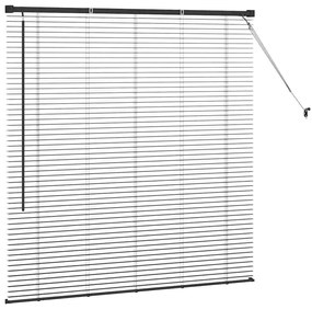 Persiana de Janela com cortinas Outros Manual Preto 80 x 130 cm Alumín