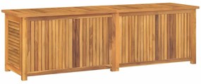 Caixa de arrumação para jardim com saco 175x50x55cm teca maciça