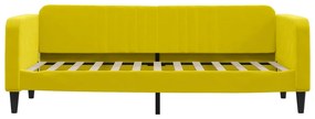 Sofá-cama 80x200 cm veludo amarelo