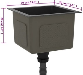 Lava-louça de cozinha artesanal aço inoxidável preto