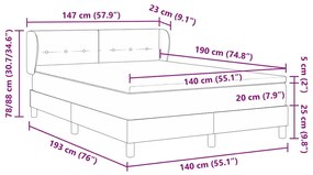 Cama Box com Colchão vidaXL Verde Escuro 140x190 cm Veludo