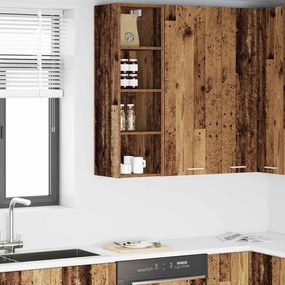 vidaXL Armário suspenso Riga Madeira antiga 30 x 29,5 x 100 cm