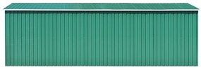 Abrigo de jardim 257x580x181 cm metal verde