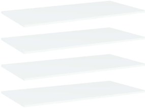 Prateleiras para estante 4 pcs 80x20x1,5cm contraplacado branco