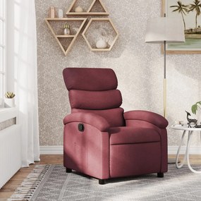 vidaXL Poltrona reclinável tecido vermelho tinto