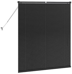 Persiana de Janela com cortinas Outros Manual Preto 110 x 130 cm Alumí