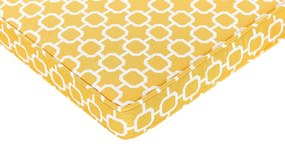 Conjunto de 6 almofadas para cadeira com padrão geométrico amarelo TOLVE Beliani
