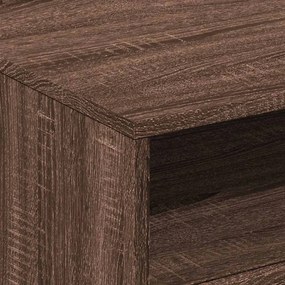 Mesa de centro com luzes LED 50x49x40 cm carvalho castanho
