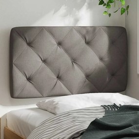 Almofadão de cabeceira 90 cm tecido cinzento-acastanhado