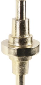 Candeeiro de mesa Art Deco dourado com abajur de veludo rosa 50 cm - Diverso