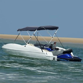 vidaXL Toldo de 3 arcos Bimini c/ paredes laterais 183x(170-182)x137cm