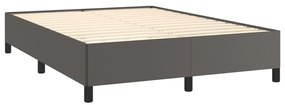 Estrutura de cama 140x200 cm couro artificial cinzento