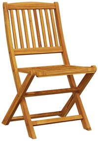 5 pcs conj. jantar dobrável para jardim madeira acácia maciça