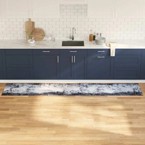 vidaXL Tapete de Cozinha Cinzeto 300 x 60 cm Veludo