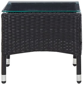 Mesa de centro 60x40x36 cm vime PE preto