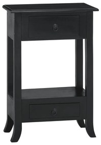 vidaXL Mesa consola c/ gavetas 50x30x75 cm madeira mogno maciça preto