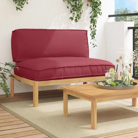 vidaXL Conjunto de Sofás com almofada Vinho Vermelho 120 x 92 x 69 cm