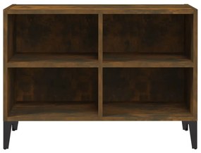 Móvel de TV pernas em metal 69,5x30x50 cm cor carvalho fumado