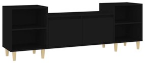Móvel de TV Malva de 160 cm - Preto - Design Moderno