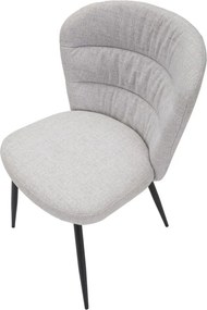 CONJUNTO 2 CADEIRAS LOSANNA 58X60,5X85 CM CINZENTO E PRETO