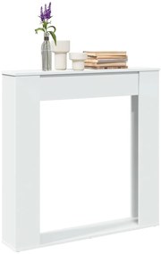 vidaXL Cornija de lareira 100x20x100 cm derivados de madeira branco