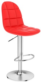 vidaXL Banco de bar couro artificial vermelho