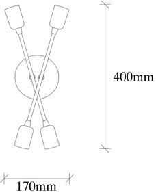Candeeiro de Parede Fleur – Branco – 17 x 8 cm