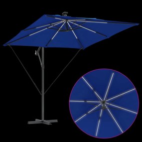 Guarda-sol de Bananeira Cantilever Azul 249 x 249 x 250 cm