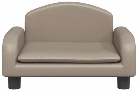Cama para cães 50x40x30 cm couro artificial cor cappuccino