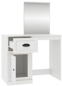 Toucador com espelho 90x50x132,5 cm derivados de madeira branco