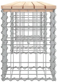Banco de jardim c/ design gabião 203x31x42 cm pinho maciço