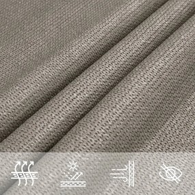 Para-sol estilo vela triangular 160g/m² 3x3x3m PEAD cinza-claro