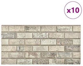 Painéis de parede 3D c/ design tijolos cor areia 10 pcs EPS