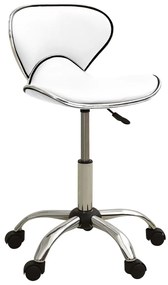 3088625 vidaXL Cadeira de escritório couro artificial branco