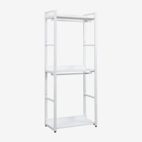 Armário Aberto Em Aço E Mdf Ariaster Branco - Sklum