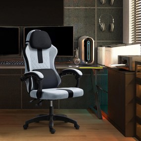 Cadeira de Escritório Miltona Fabric Cinzento e Preto