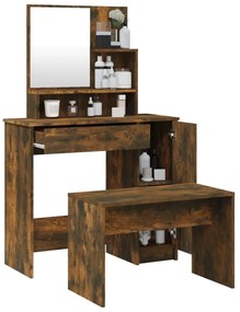 Conjunto toucador 86,5x35x136 cm cor carvalho fumado