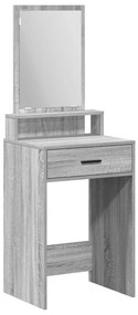 Mesa de Maquilhagem vidaXL com Gavetas Cinzento Sonoma 50x41x140 cm